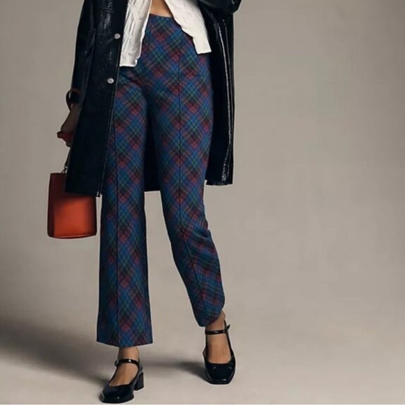 Pants - Maeve The Margot Kick-Flare Cropped Pants by Maeve: Plaid Edition, Size S